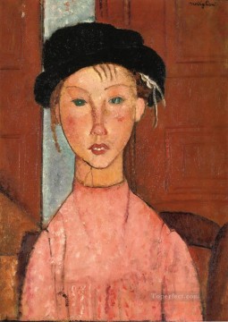 ベレー帽の少女 1918年 アメデオ・モディリアーニ Oil Paintings